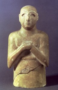 Estátua do Deus Utu, Mesopotâmio, c.2400 aC (calcário)